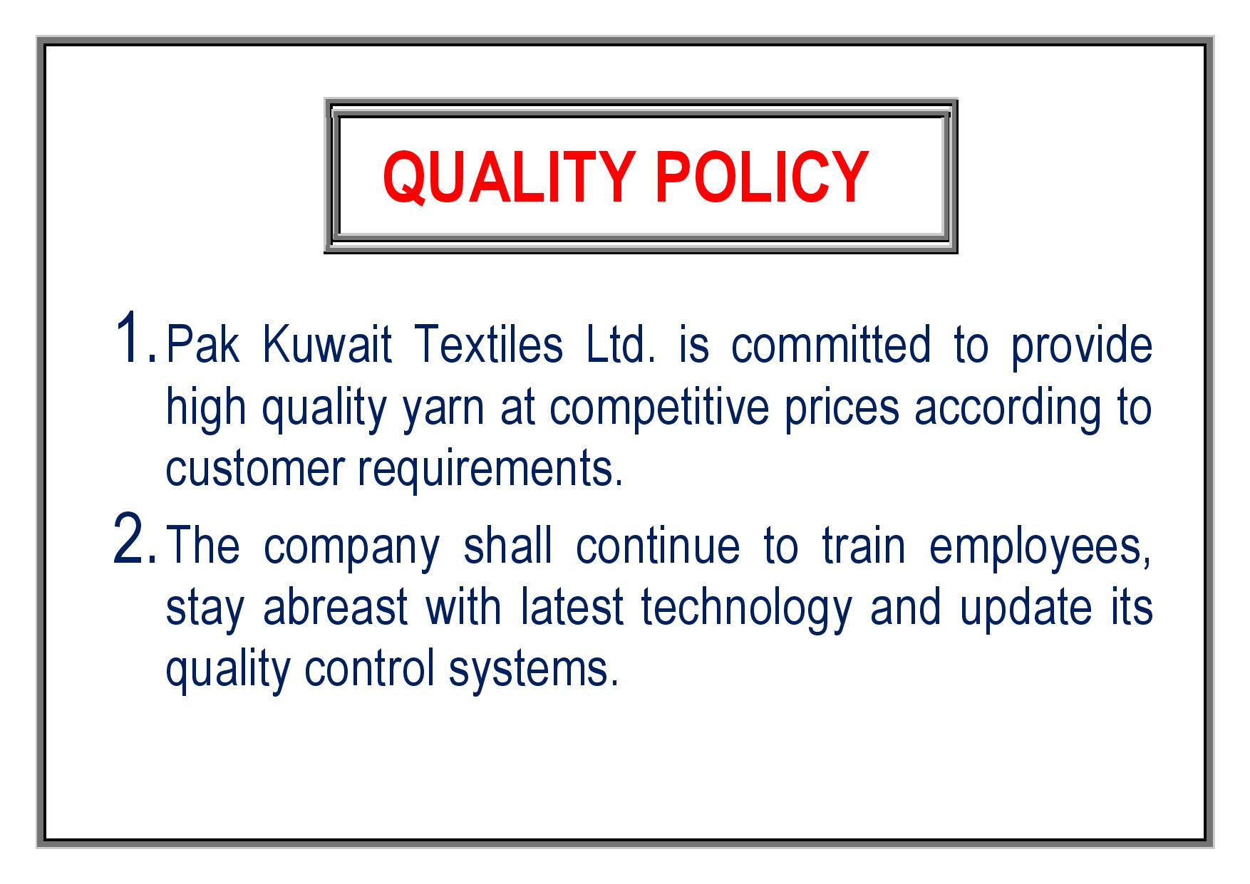 Company Profile Pak Kuwait Textiles Limited.